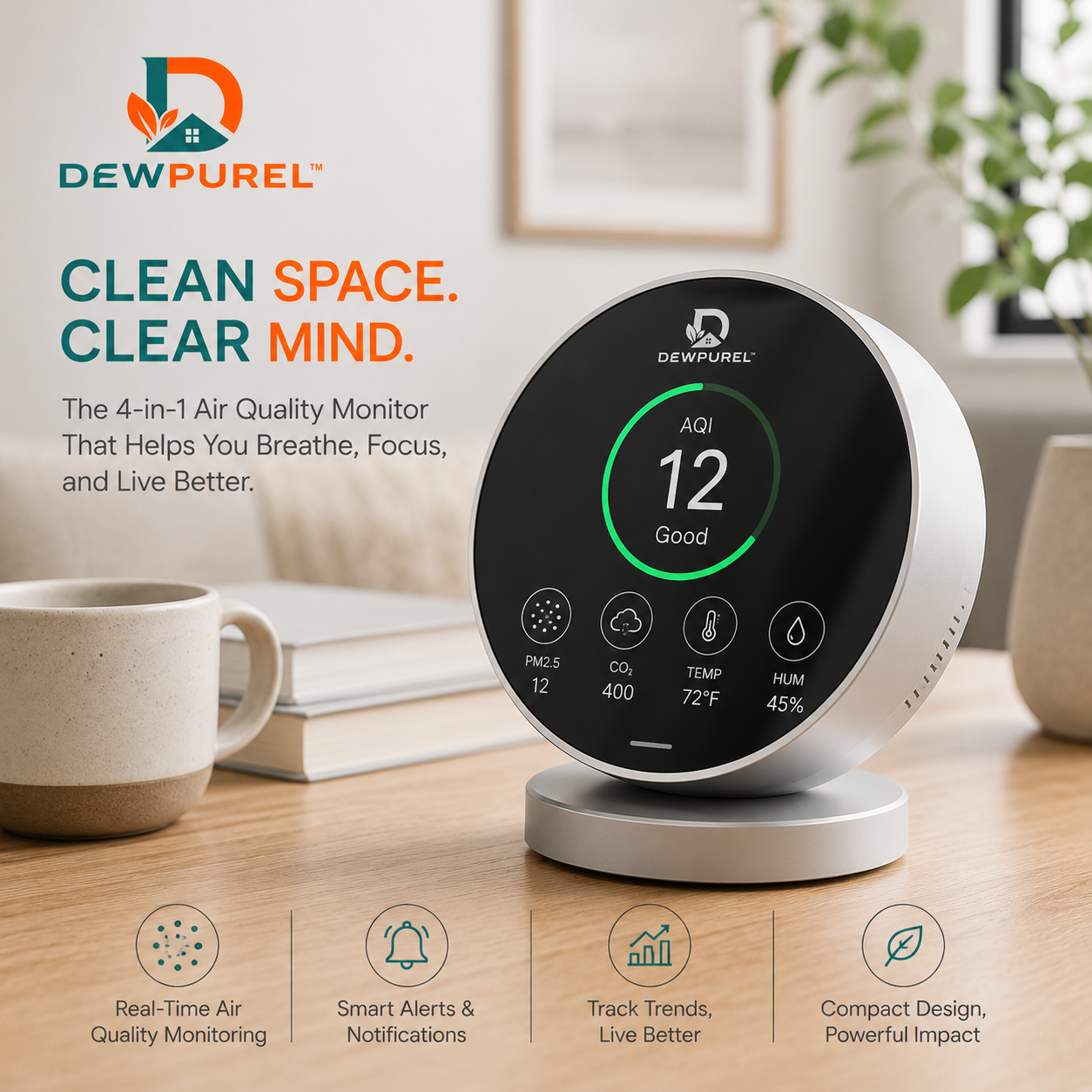 DEWPUREL™ AirSight Smart Environment Monitor